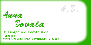 anna dovala business card